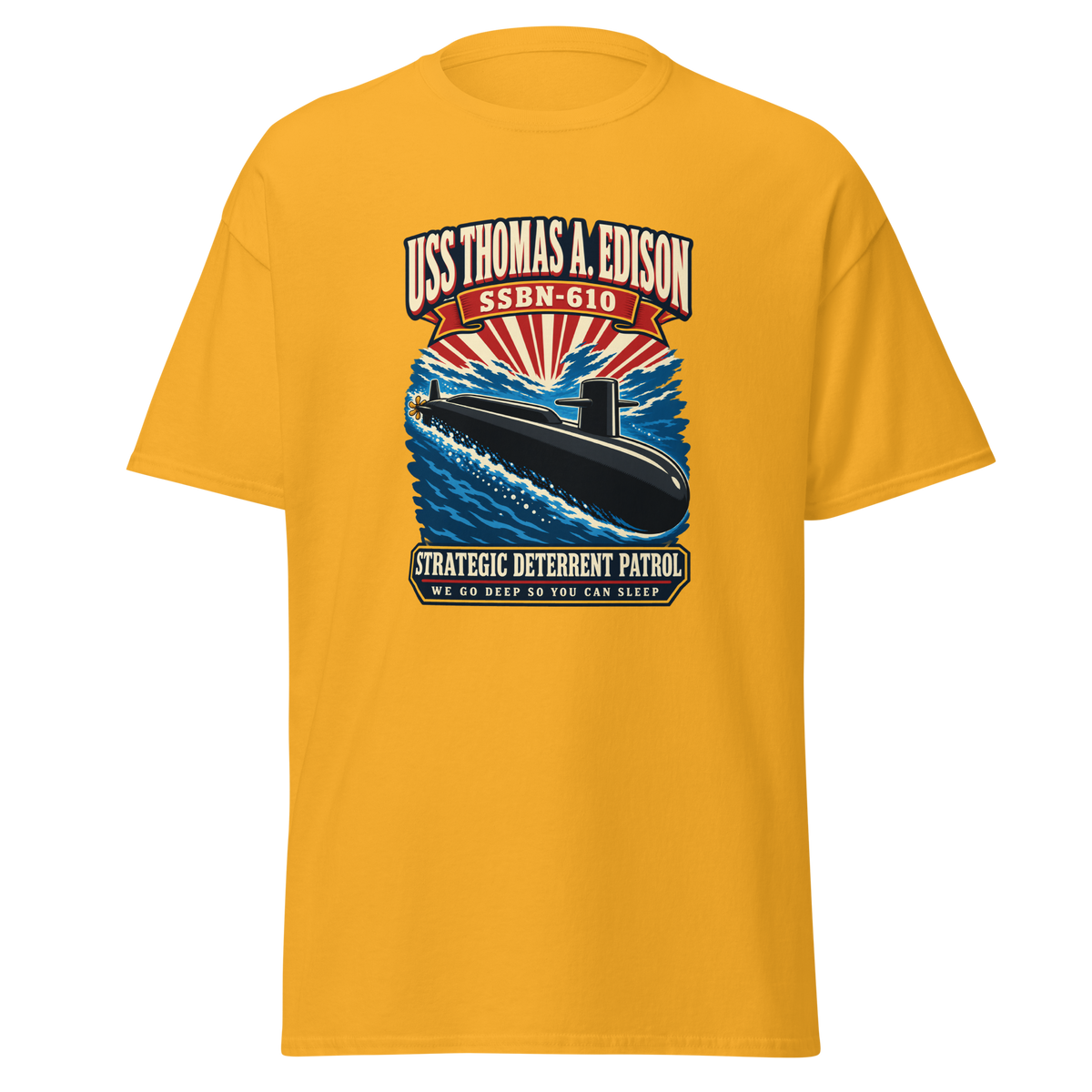 USS Thomas A. Edison (SSBN-610) Deterrent Patrol Shirt - Retro