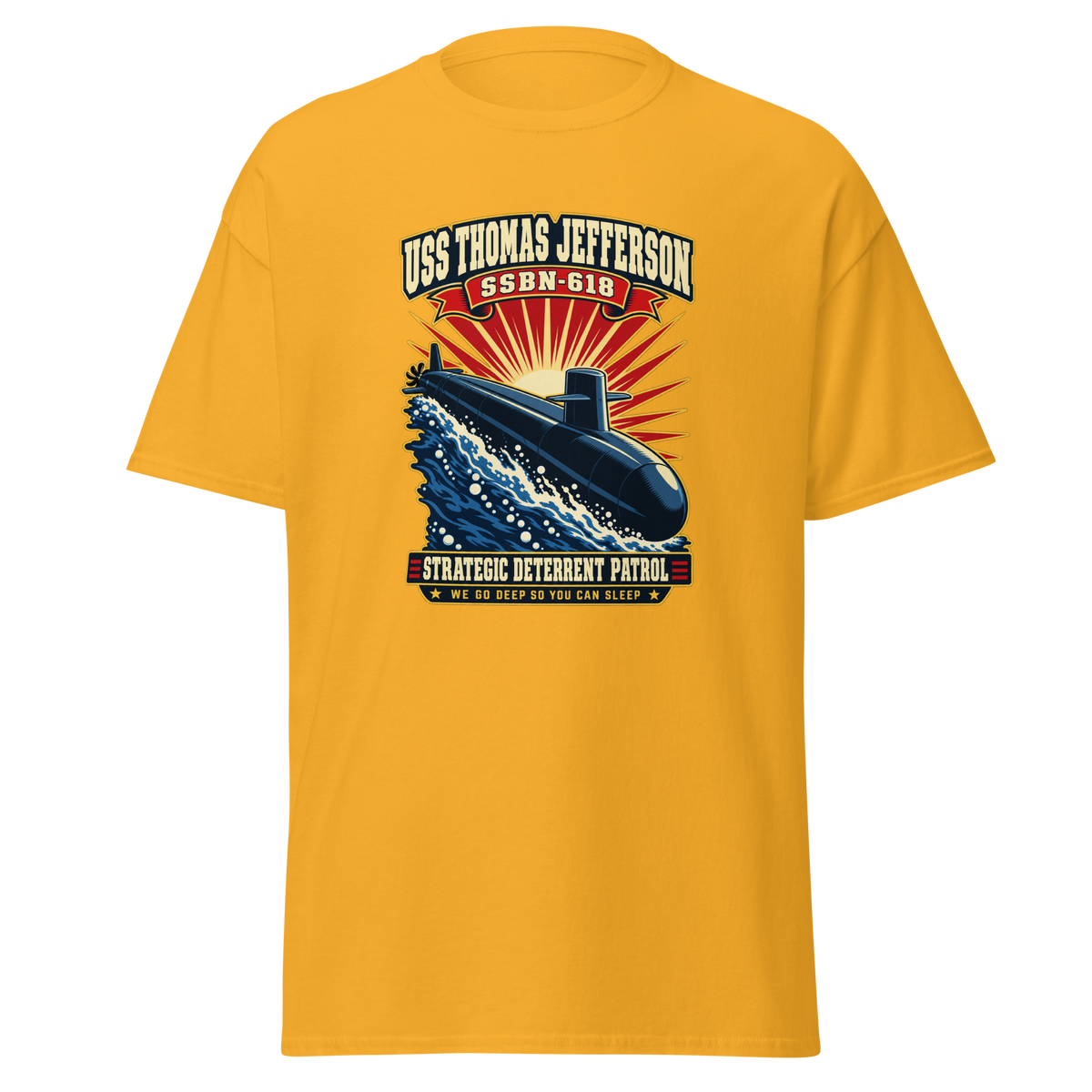 USS Thomas Jefferson (SSBN-618) Deterrent Patrol Shirt - Retro
