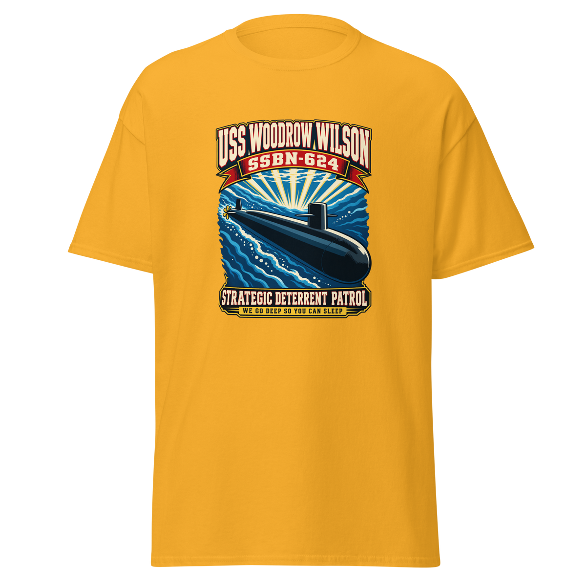 USS Woodrow Wilson (SSBN-624) Deterrent Patrol Shirt - Retro