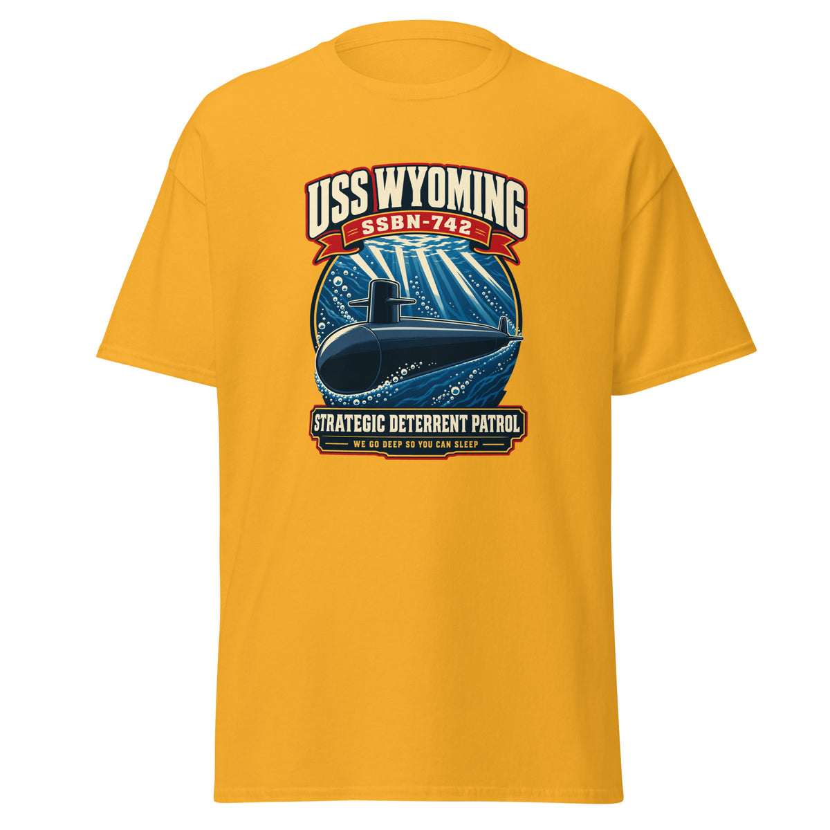USS Wyoming (SSBN-742) Deterrent Patrol Shirt - Retro