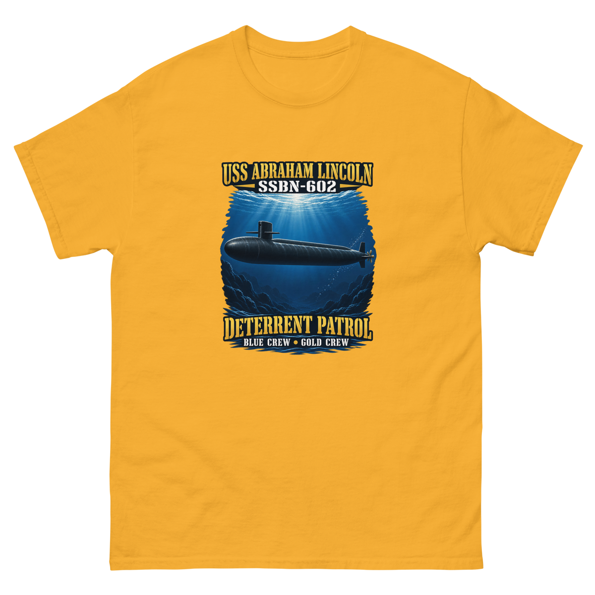 USS Abraham Lincoln (SSBN-602) Deterrent Patrol Shirt - Deep Water