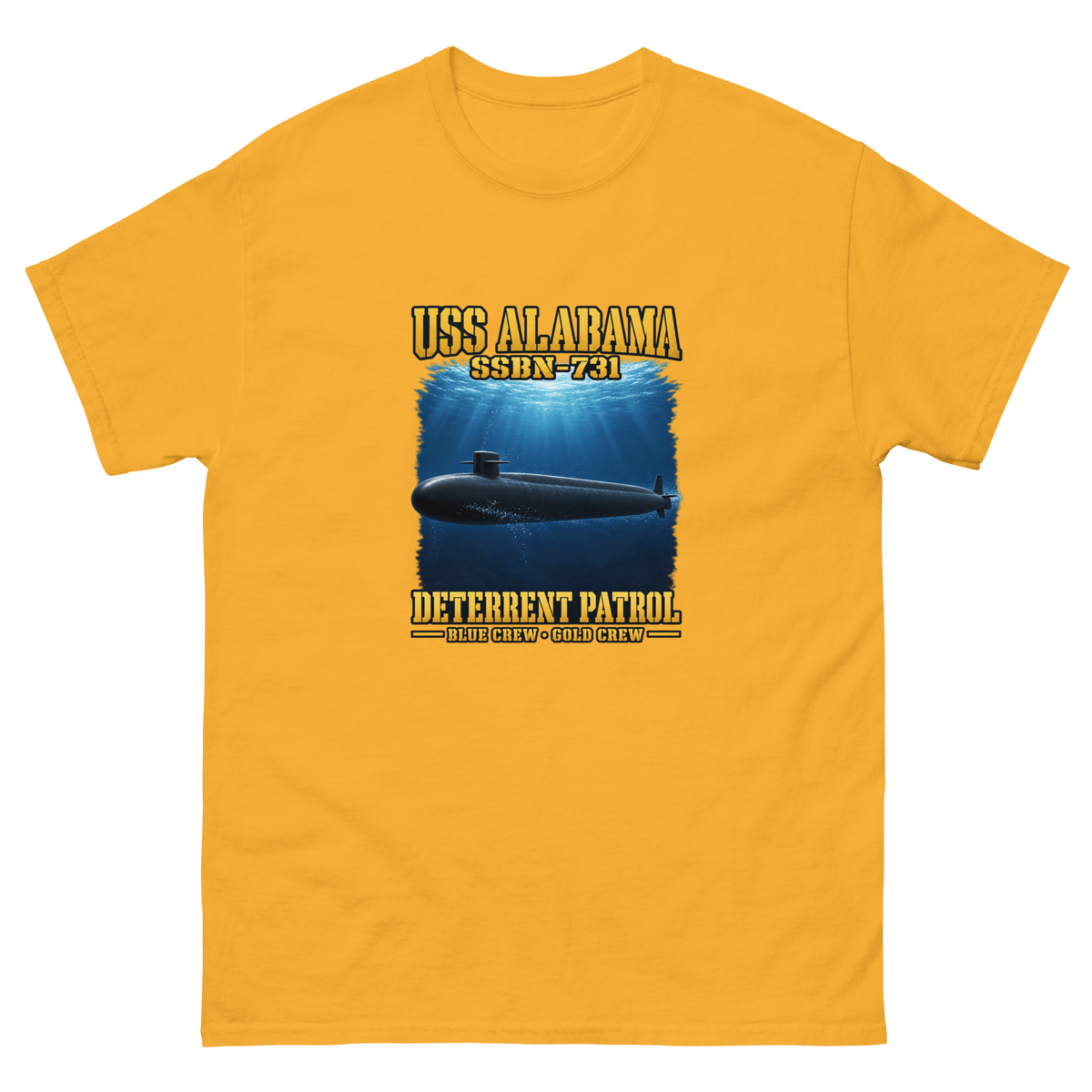 USS Alabama (SSBN-731) Deterrent Patrol Shirt - Deep Water