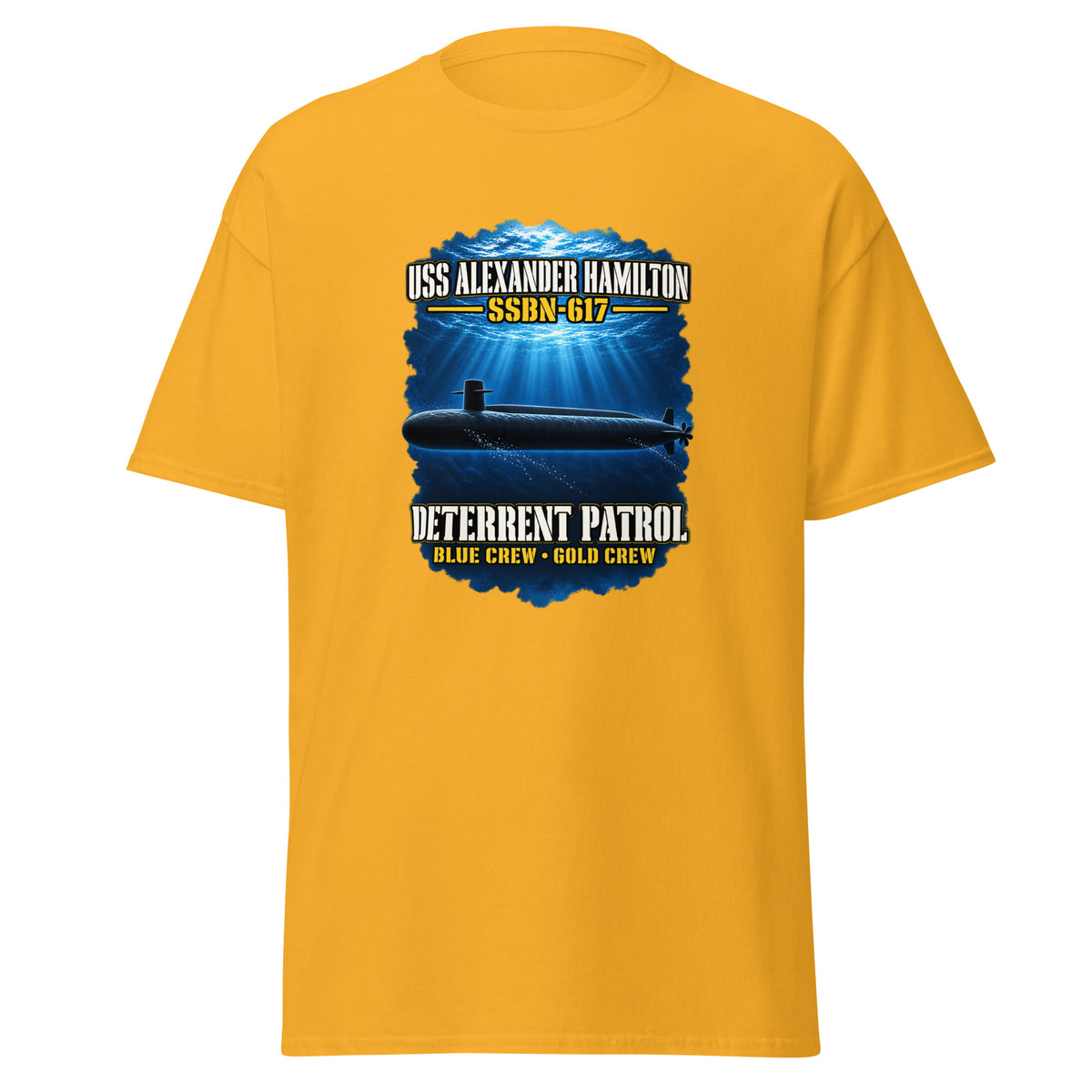 USS Alexander Hamilton (SSBN-617) Deterrent Patrol Shirt - Deep Water