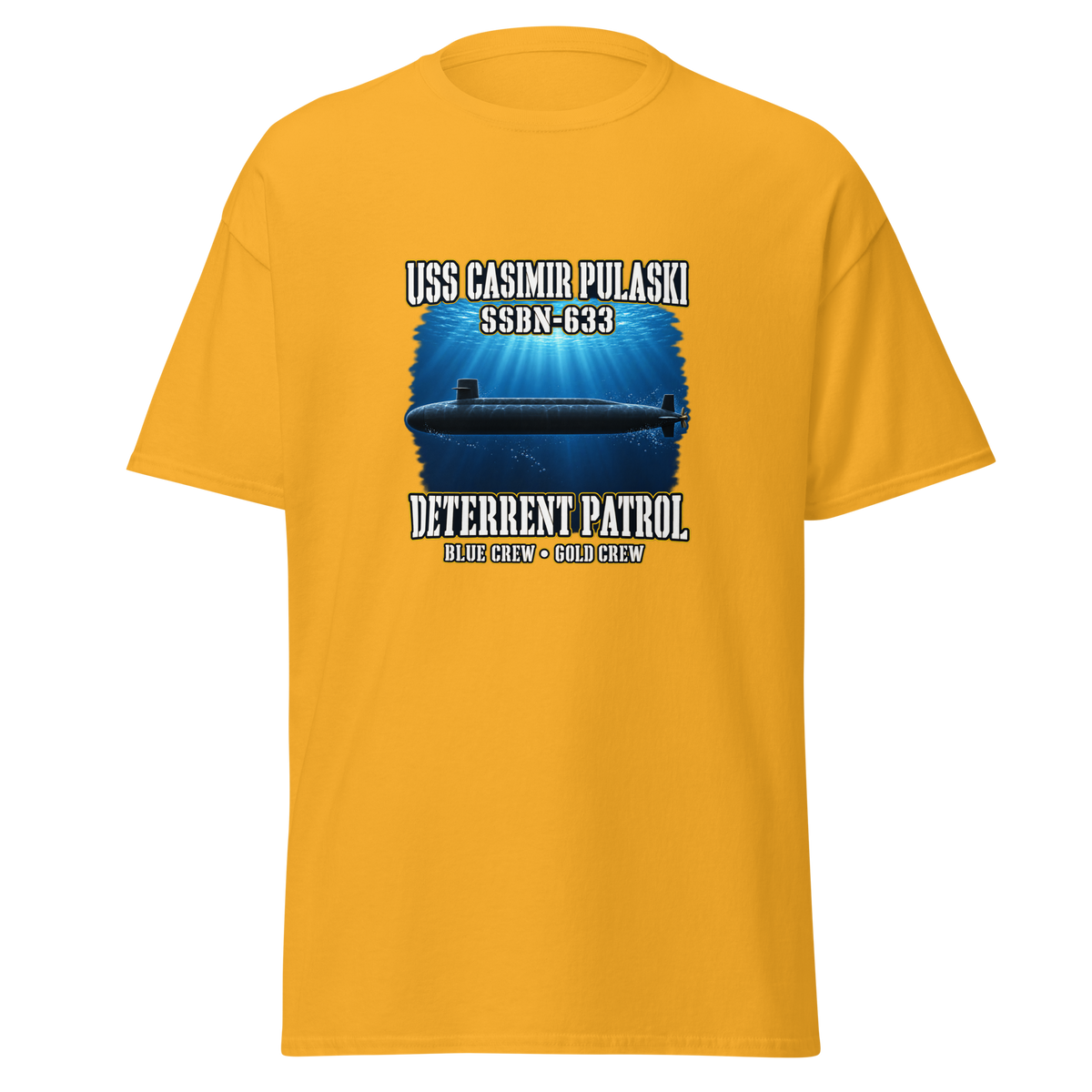 USS Casimir Pulaski (SSBN-633) Deterrent Patrol Shirt - Deep Water