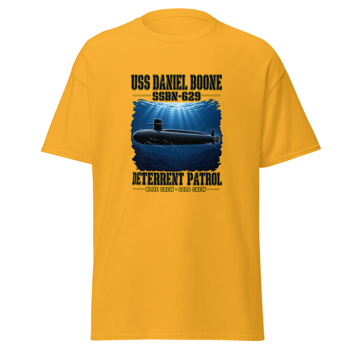 USS Daniel Boone (SSBN-629) Deterrent Patrol Shirt - Deep Water