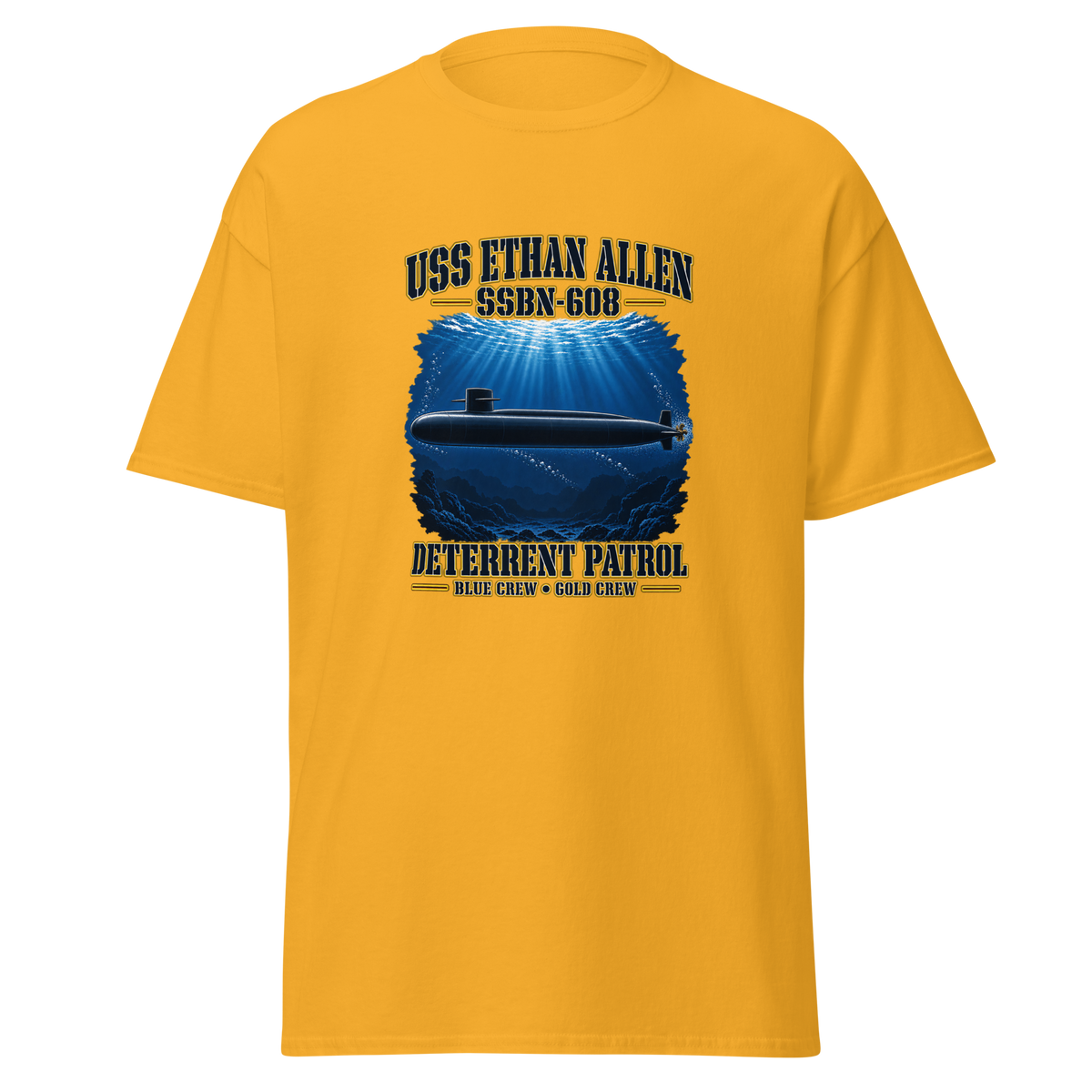 USS Ethan Allen (SSBN-608) Deterrent Patrol Shirt - Deep Water