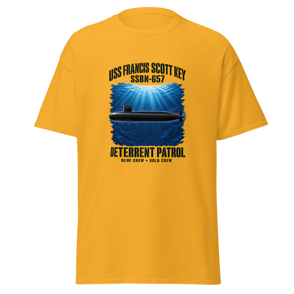 USS Francis Scott Key (SSBN-657) Deterrent Patrol Shirt - Deep Water