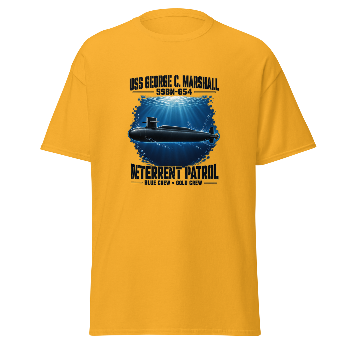 USS George C. Marshall (SSBN-654) Deterrent Patrol Shirt - Deep Water