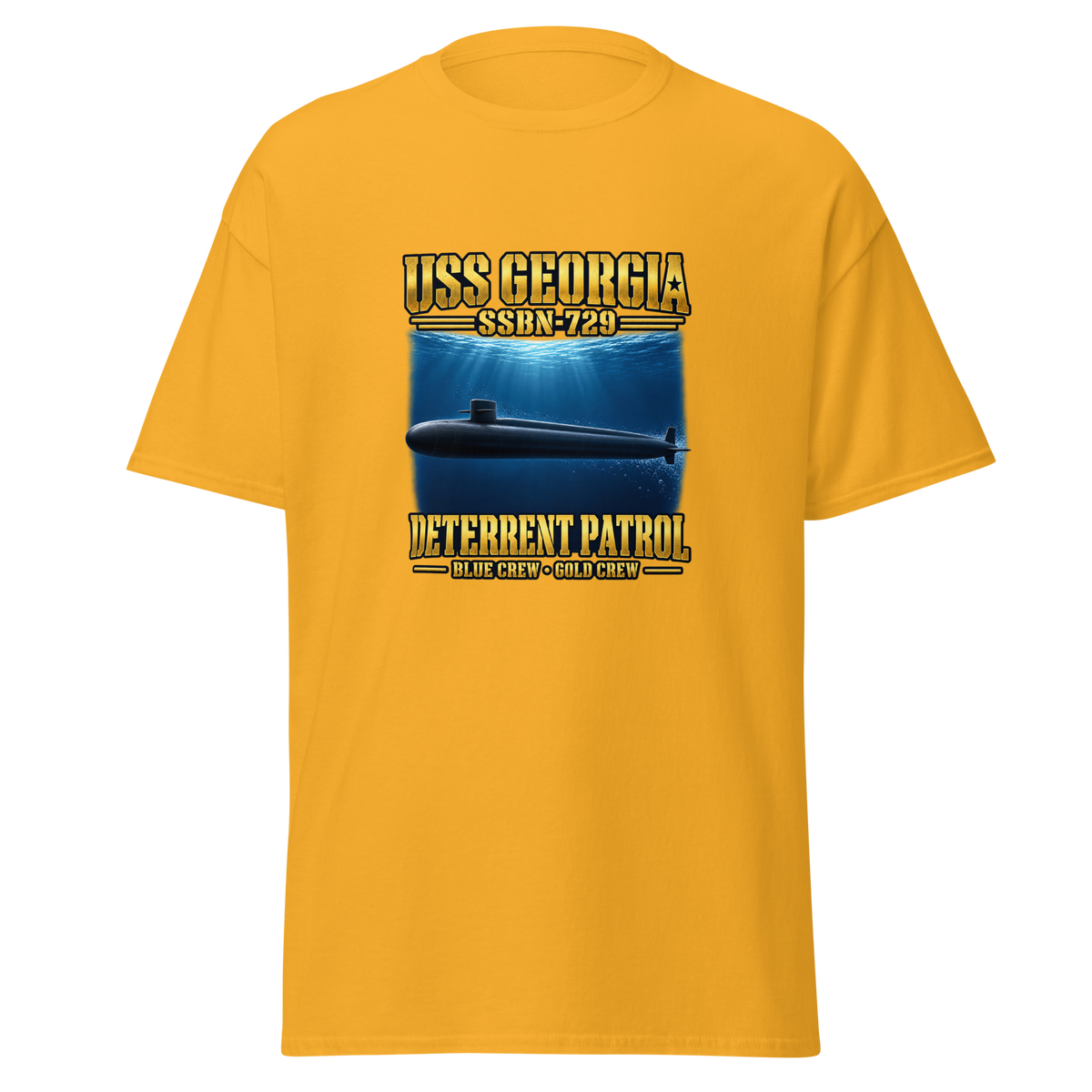 USS Georgia (SSBN-729) Deterrent Patrol Shirt - Deep Water