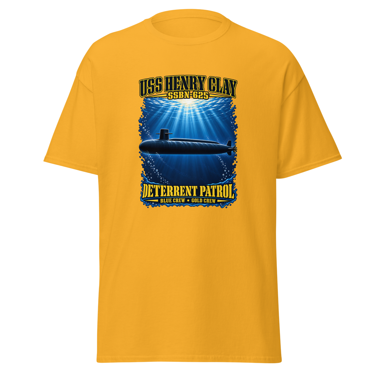 USS Henry Clay (SSBN-625) Deterrent Patrol Shirt - Deep Water
