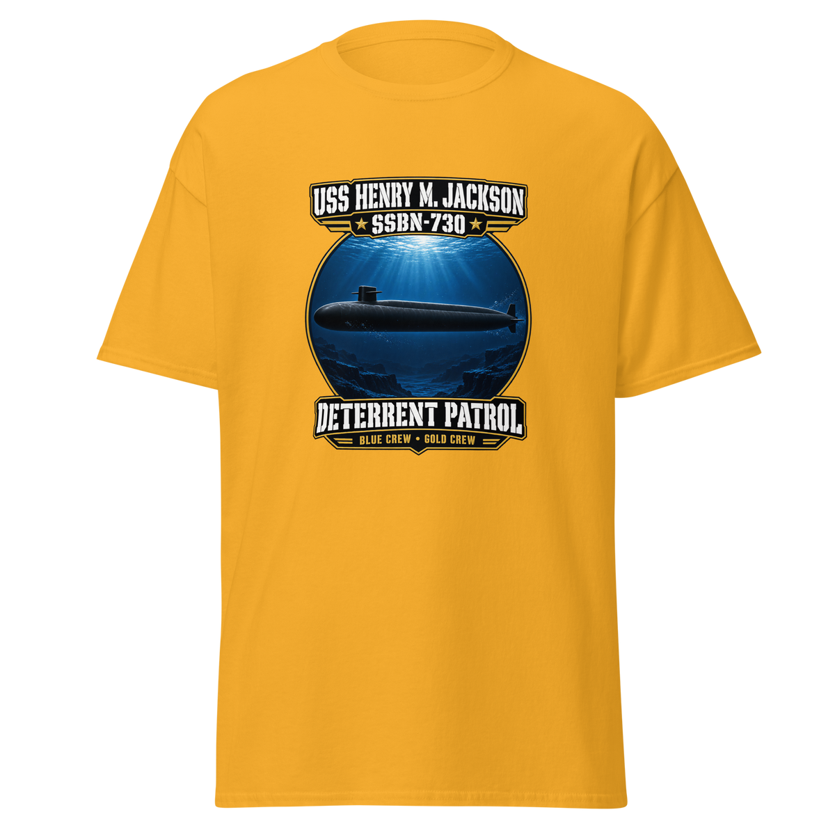 USS Henry M. Jackson (SSBN-730) Deterrent Patrol Shirt - Deep Water