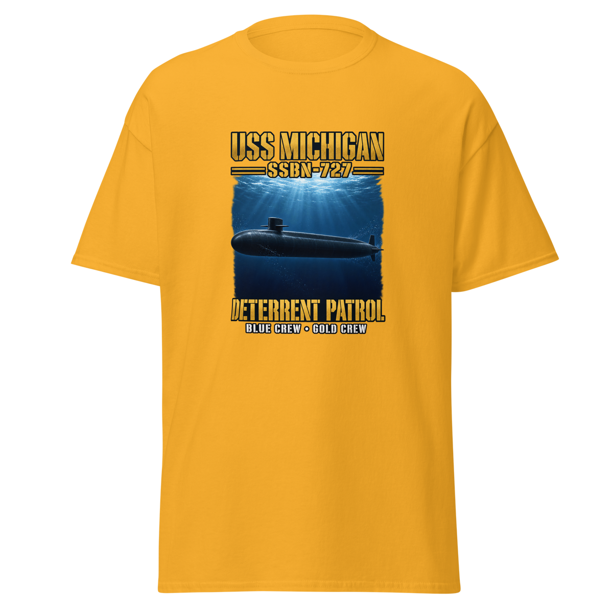 USS Michigan (SSBN-727) Deterrent Patrol Shirt - Deep Water