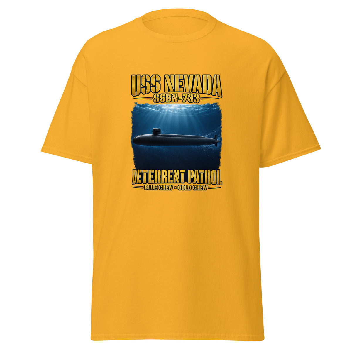 USS Nevada (SSBN-733) Deterrent Patrol Shirt - Deep Water