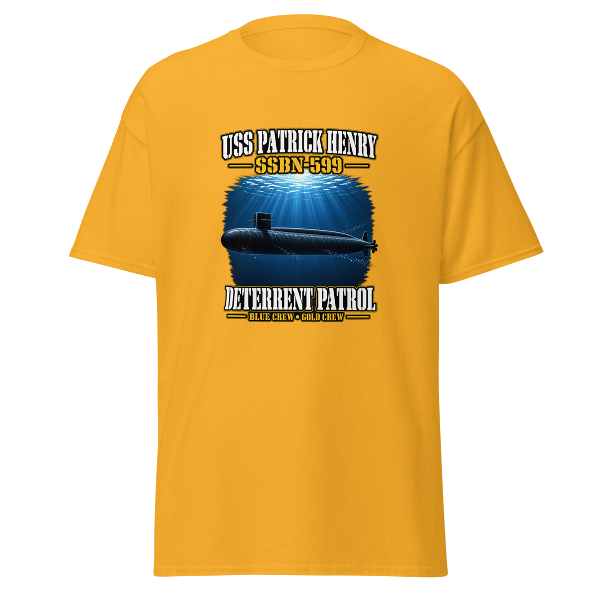 USS Patrick Henry (SSBN-599) Deterrent Patrol Shirt - Deep Water