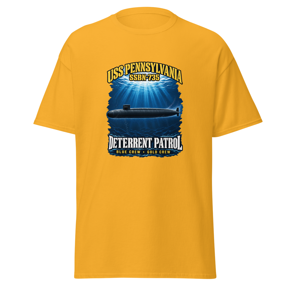 USS Pennsylvania (SSBN-735) Deterrent Patrol Shirt - Deep Water