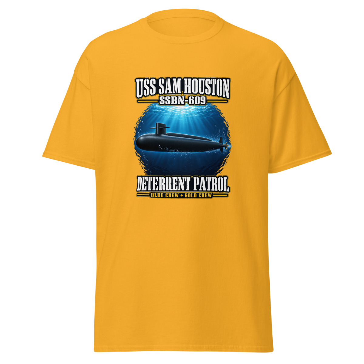 USS Sam Houston (SSBN-609) Deterrent Patrol Shirt - Deep Water