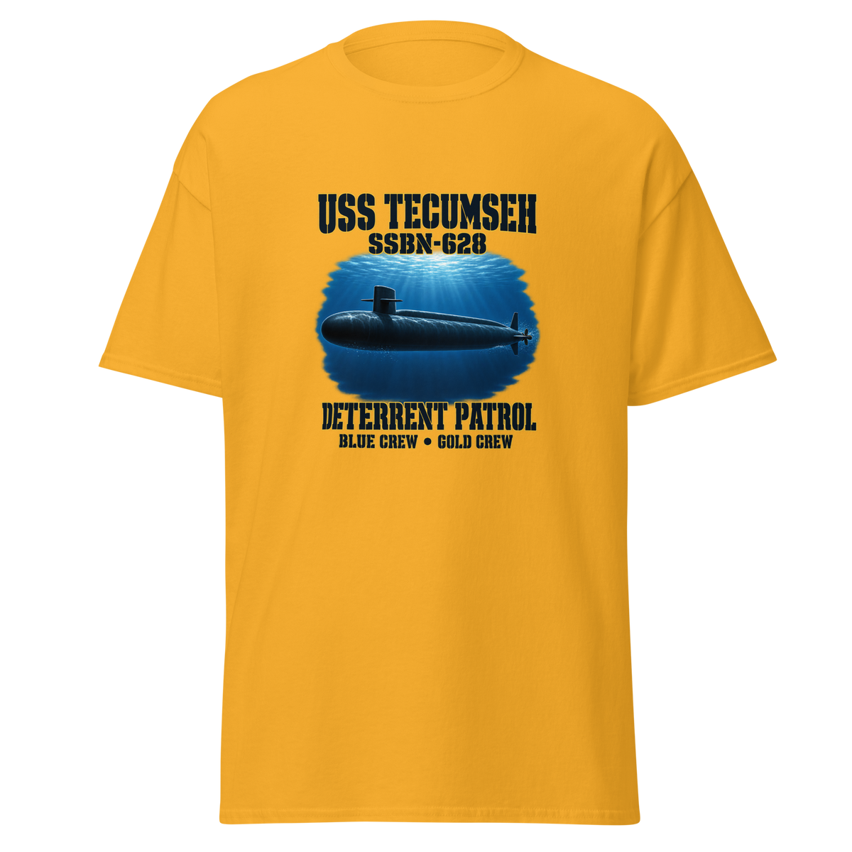 USS Tecumseh (SSBN-628) Deterrent Patrol Shirt - Deep Water