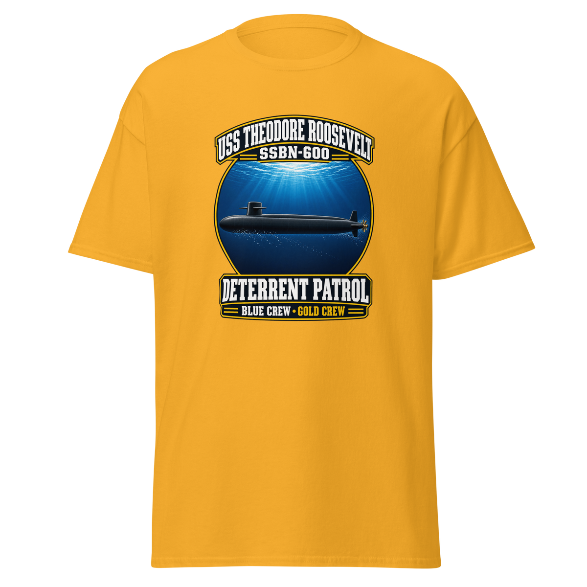 USS Theodore Roosevelt (SSBN-600) Deterrent Patrol Shirt - Deep Water