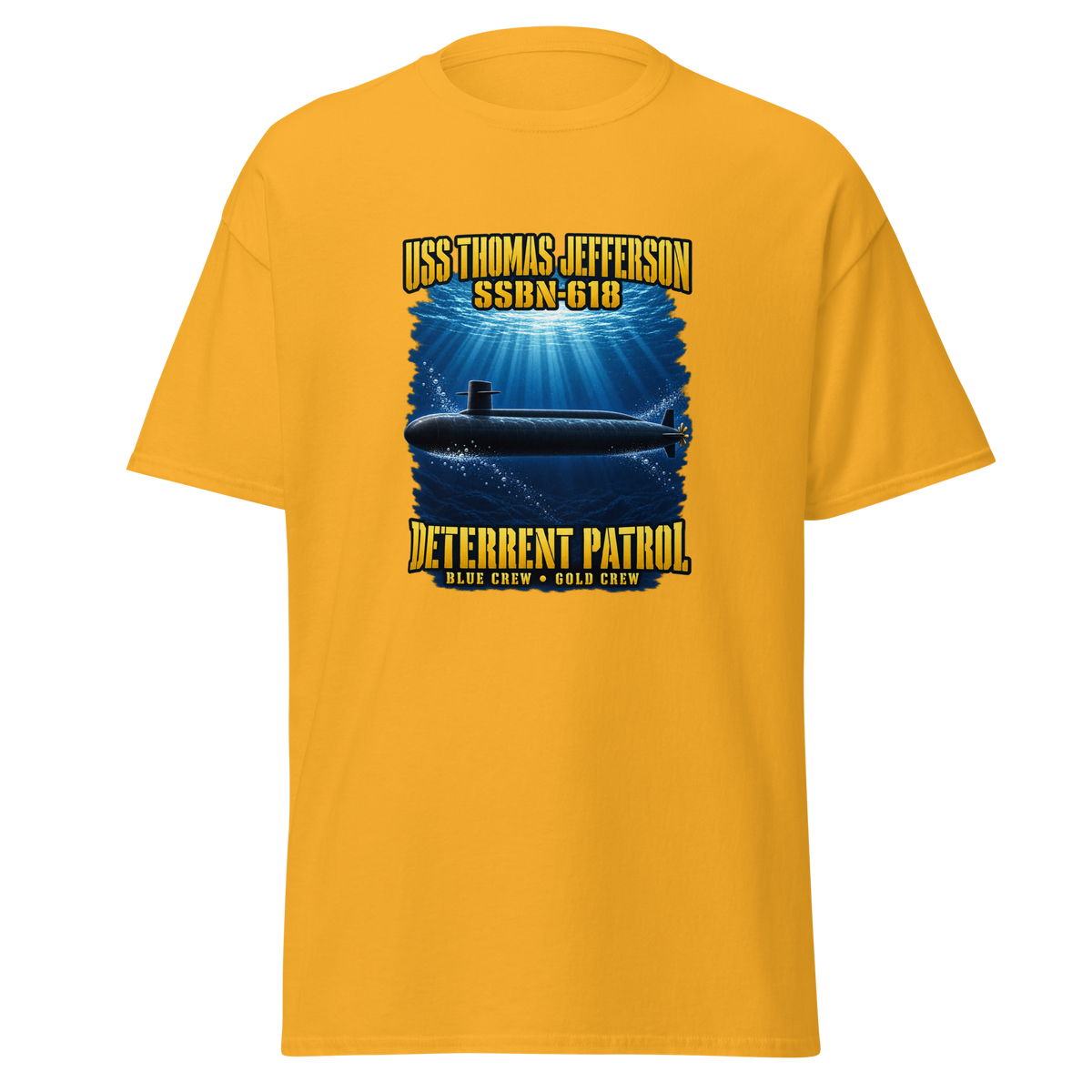USS Thomas Jefferson (SSBN-618) Deterrent Patrol Shirt - Deep Water