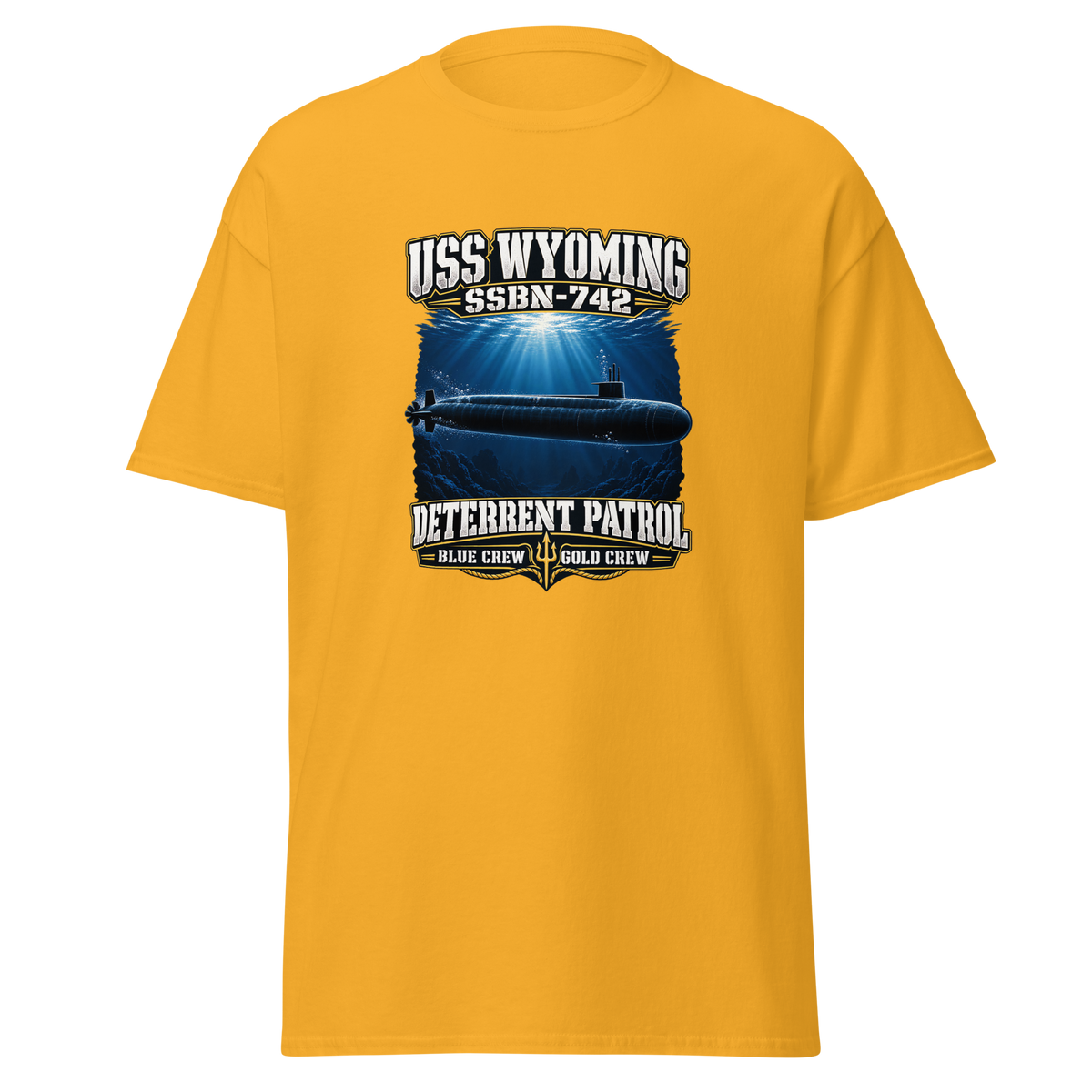 USS Wyoming (SSBN-742) Deterrent Patrol Shirt - Deep Water