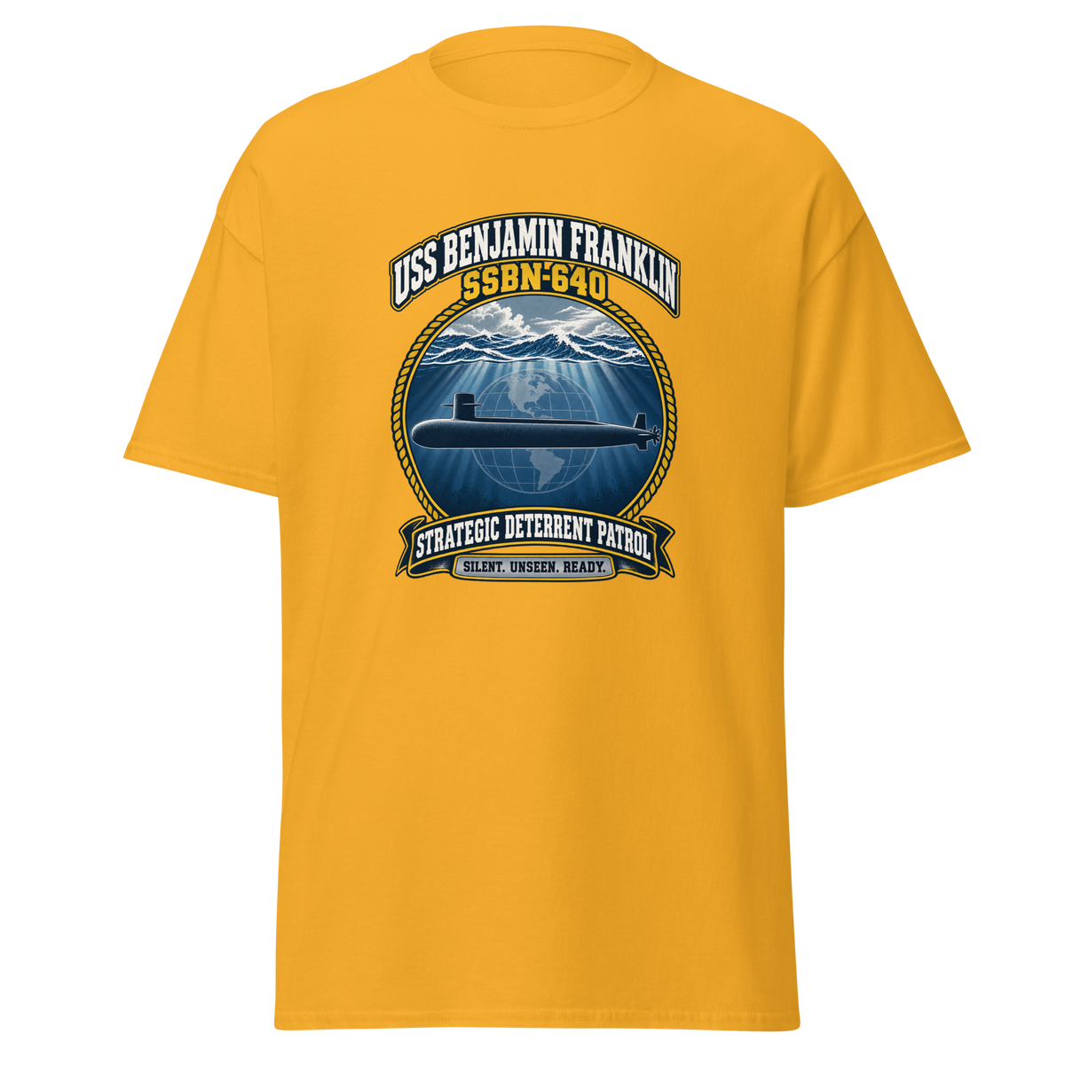 USS Benjamin Franklin (SSBN-640) Deterrent Patrol Shirt - Emblem