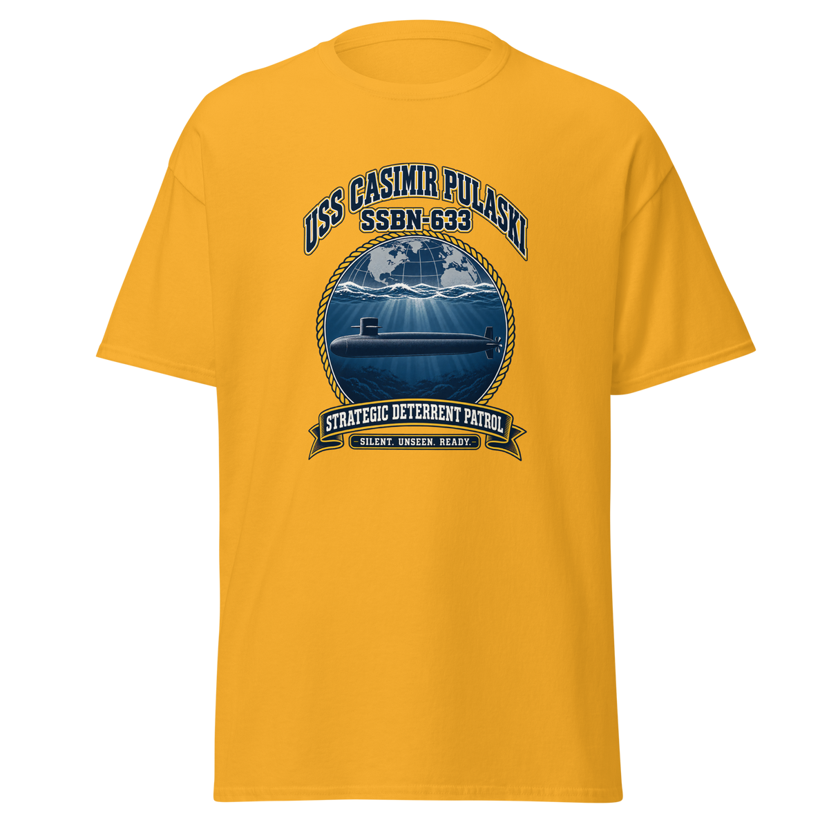 USS Casimir Pulaski (SSBN-633) Deterrent Patrol Shirt - Emblem