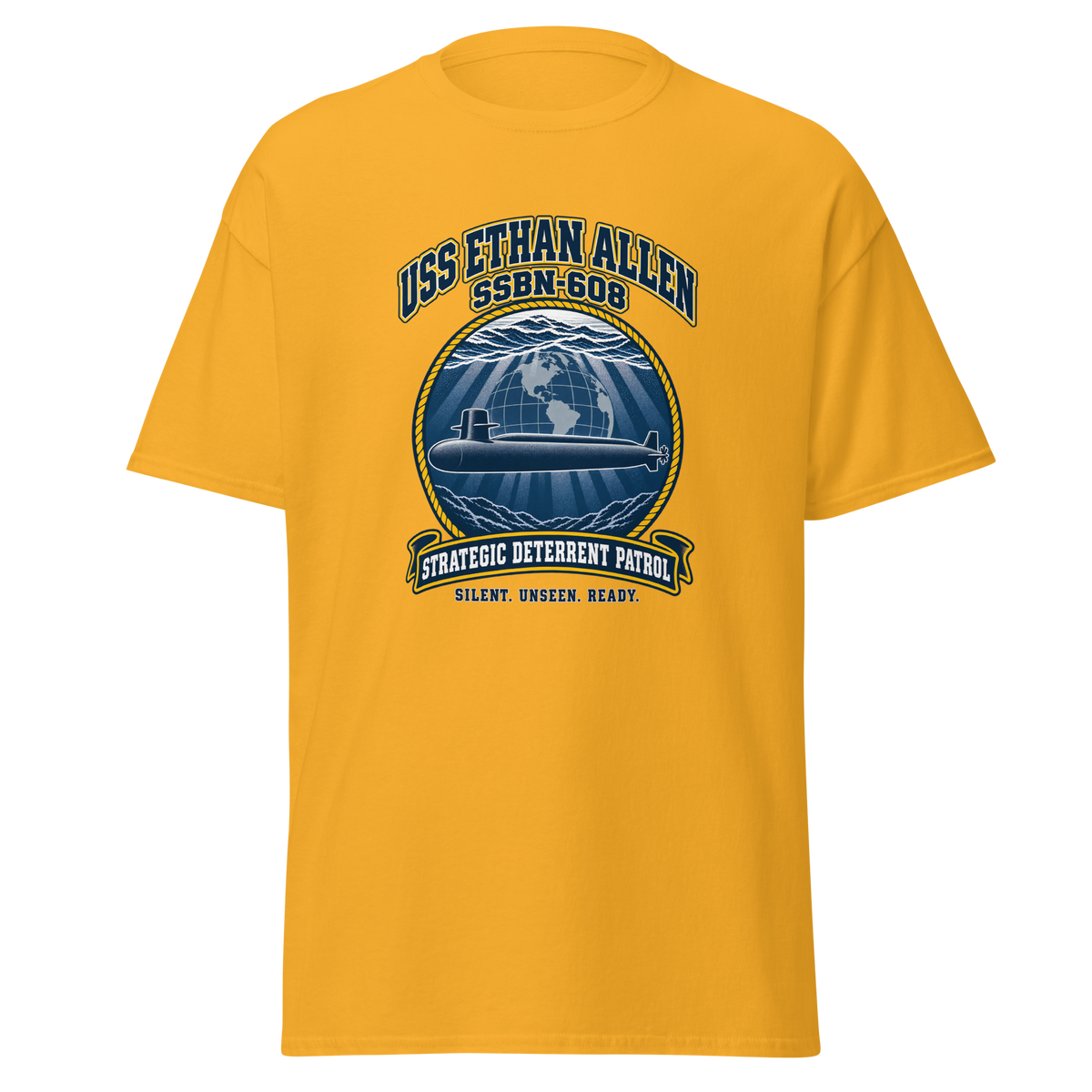 USS Ethan Allen (SSBN-608) Deterrent Patrol Shirt - Emblem