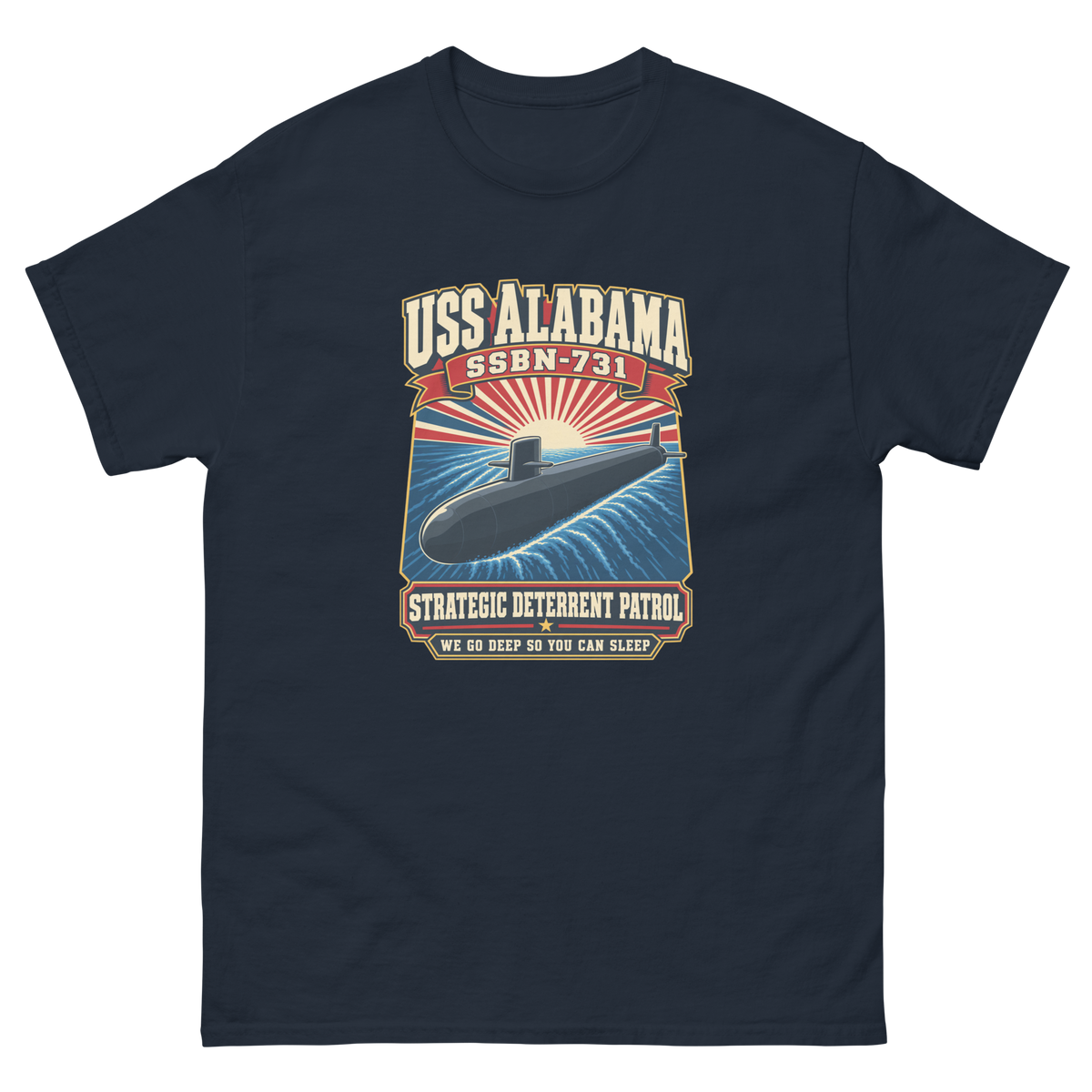USS Alabama (SSBN-731) Deterrent Patrol Shirt - Design 1