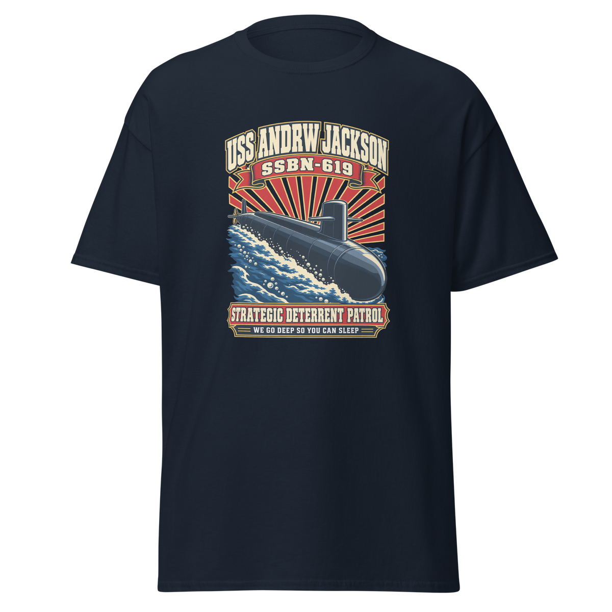 USS Andrew Jackson (SSBN-619) Deterrent Patrol Shirt - Retro