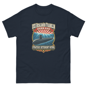 USS Benjamin Franklin (SSBN-640) Deterrent Patrol Shirt - Retro