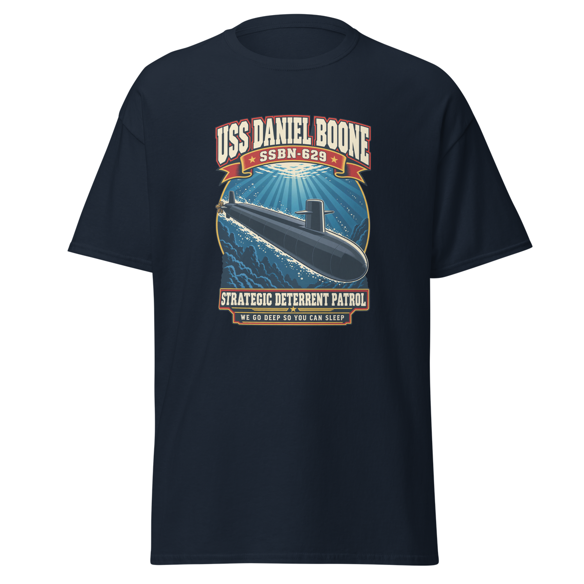 USS Daniel Boone (SSBN-629) Deterrent Patrol Shirt - Retro