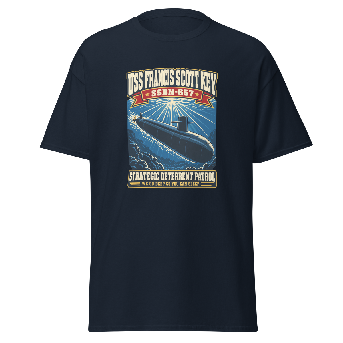 USS Francis Scott Key (SSBN-657) Deterrent Patrol Shirt - Retro