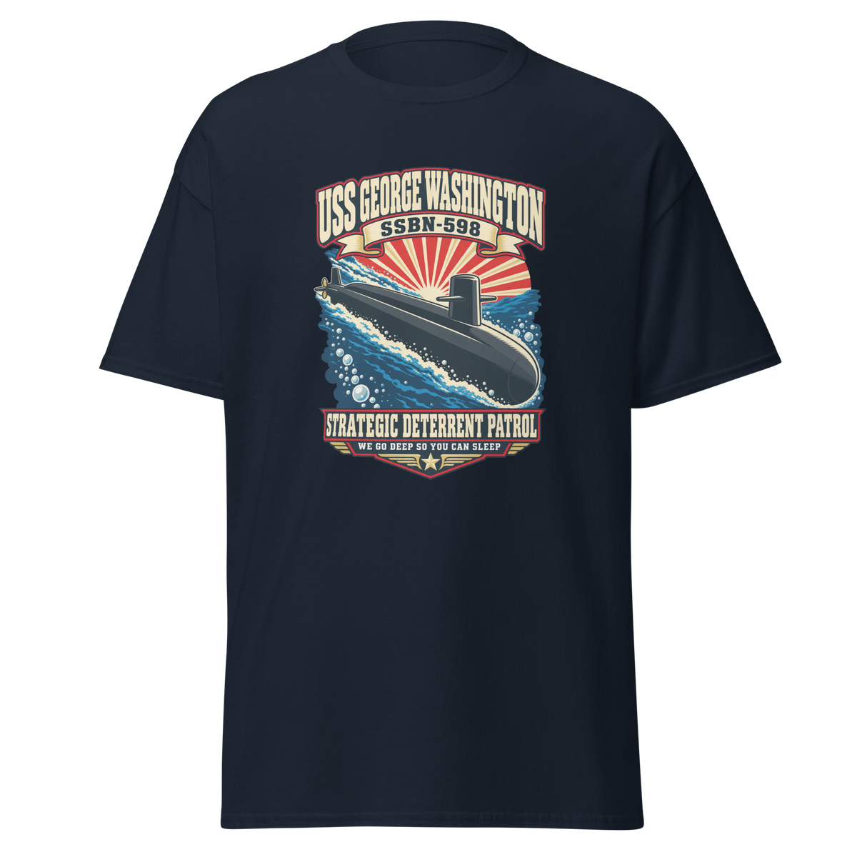 USS George Washington (SSBN-598) Deterrent Patrol Shirt - Retro