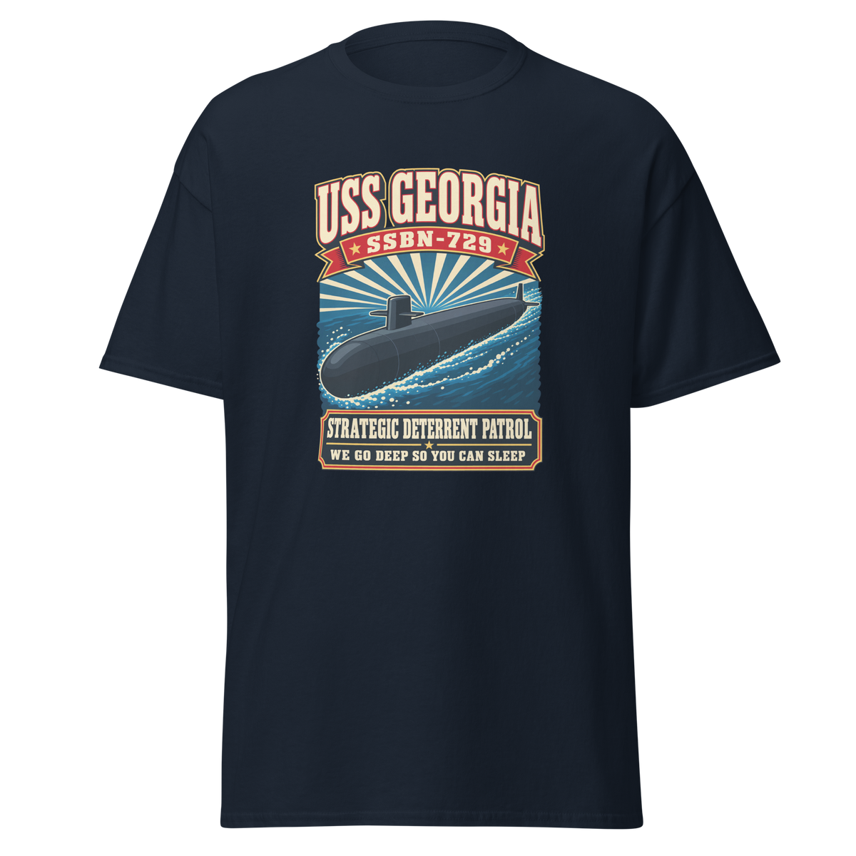USS Georgia (SSBN-729) Deterrent Patrol Shirt - Retro