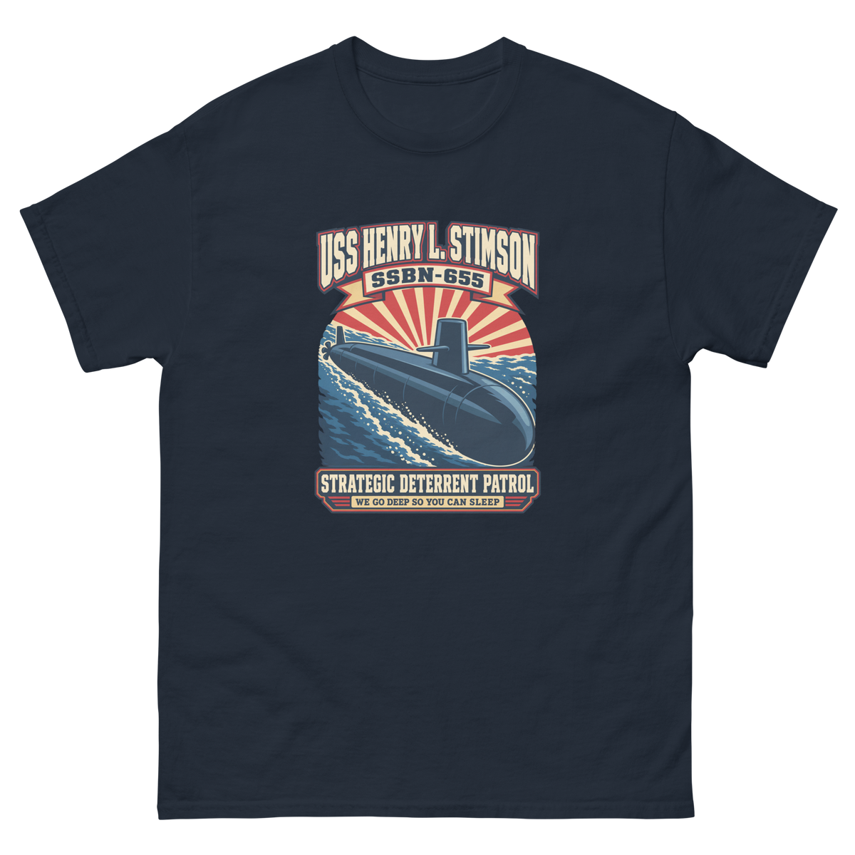 USS Henry L. Stimson (SSBN-655) Deterrent Patrol Shirt - Retro