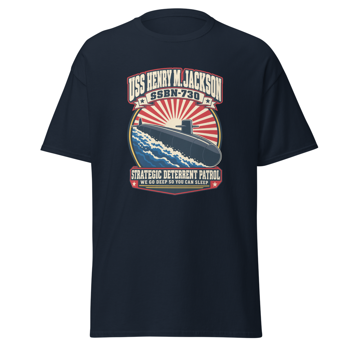 USS Henry M. Jackson (SSBN-730) Deterrent Patrol Shirt - Retro