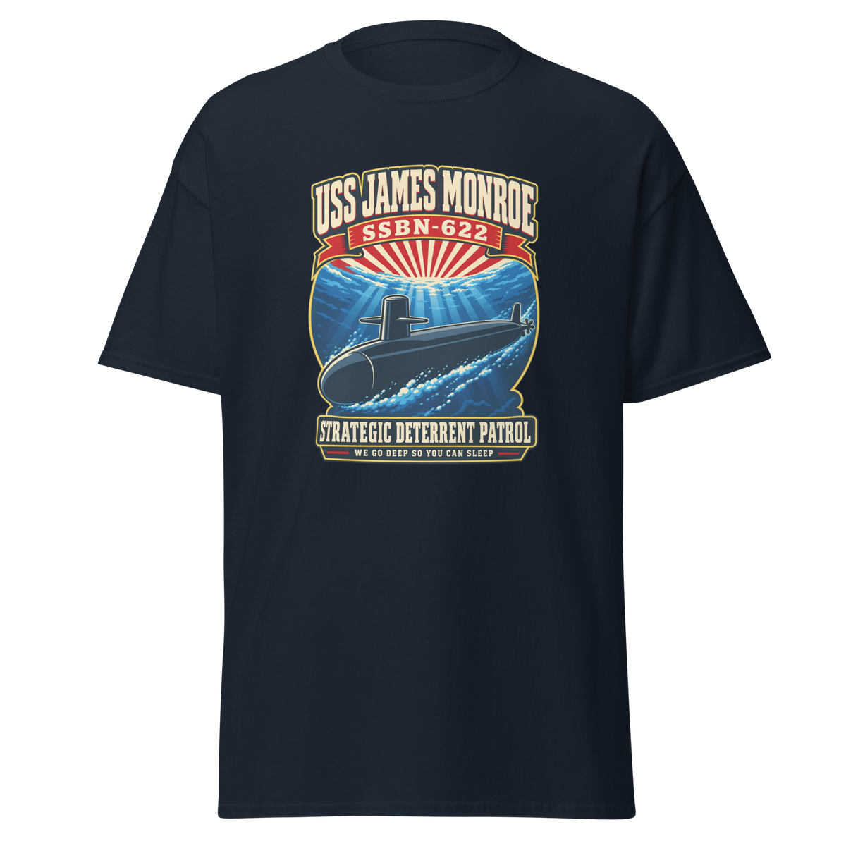 USS James Monroe (SSBN-622) Deterrent Patrol Shirt - Retro