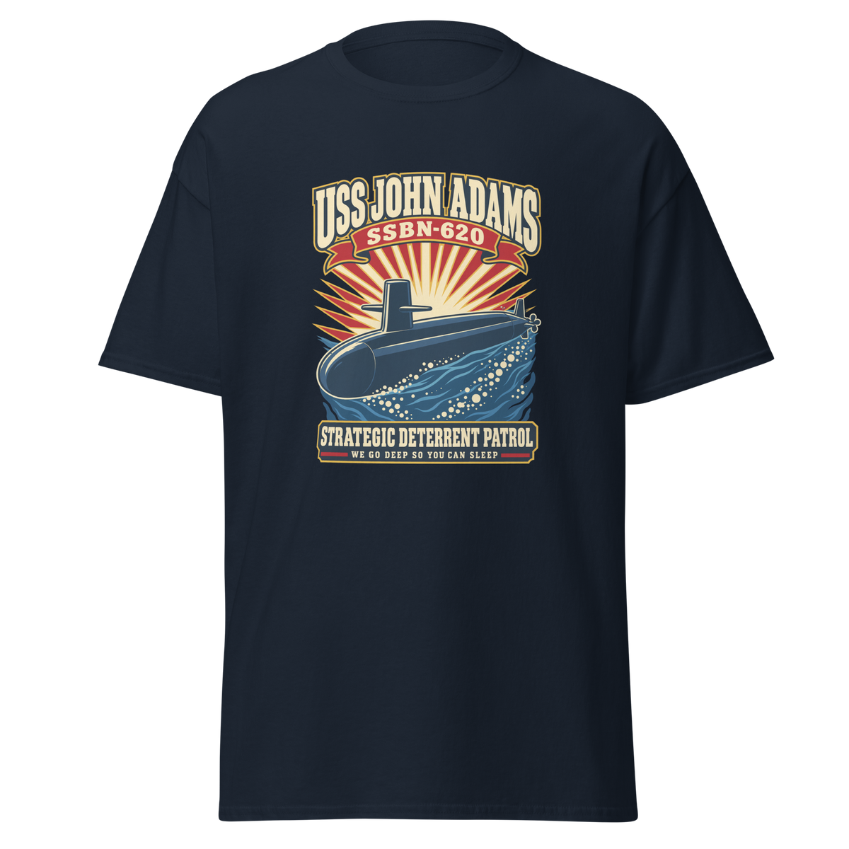 USS John Adams (SSBN-620) Deterrent Patrol Shirt - Retro