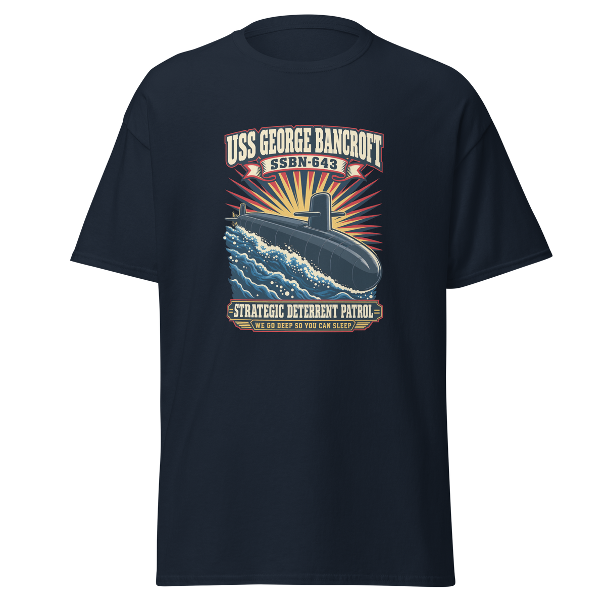 USS George Bancroft (SSBN-643) Deterrent Patrol Shirt - Retro