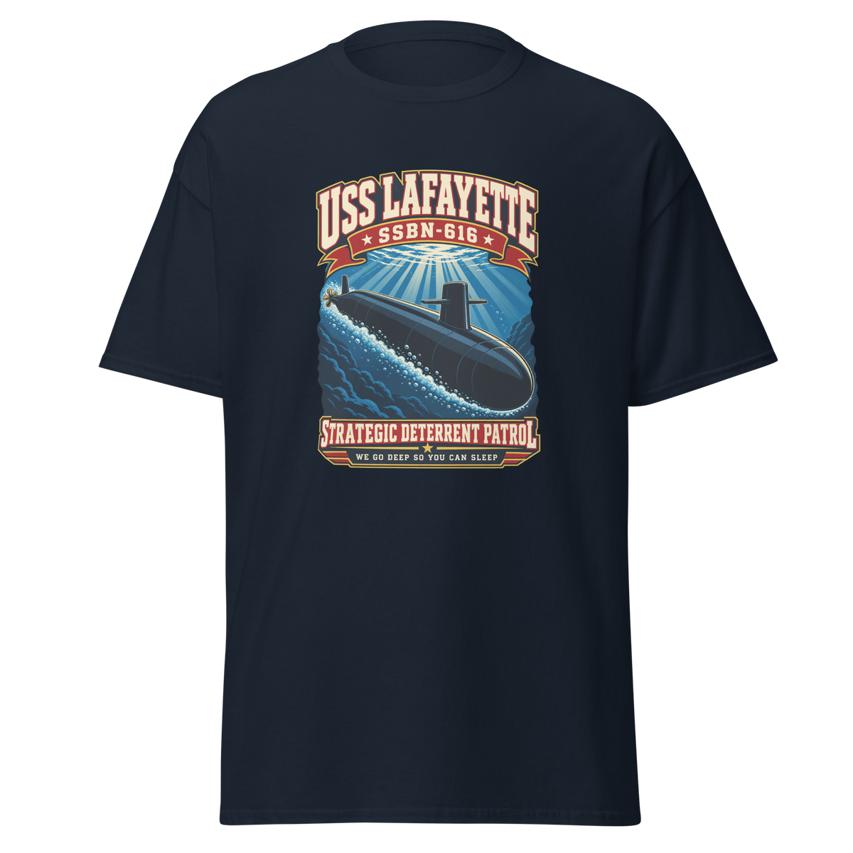 USS Lafayette (SSBN-616) Deterrent Patrol Shirt - Retro