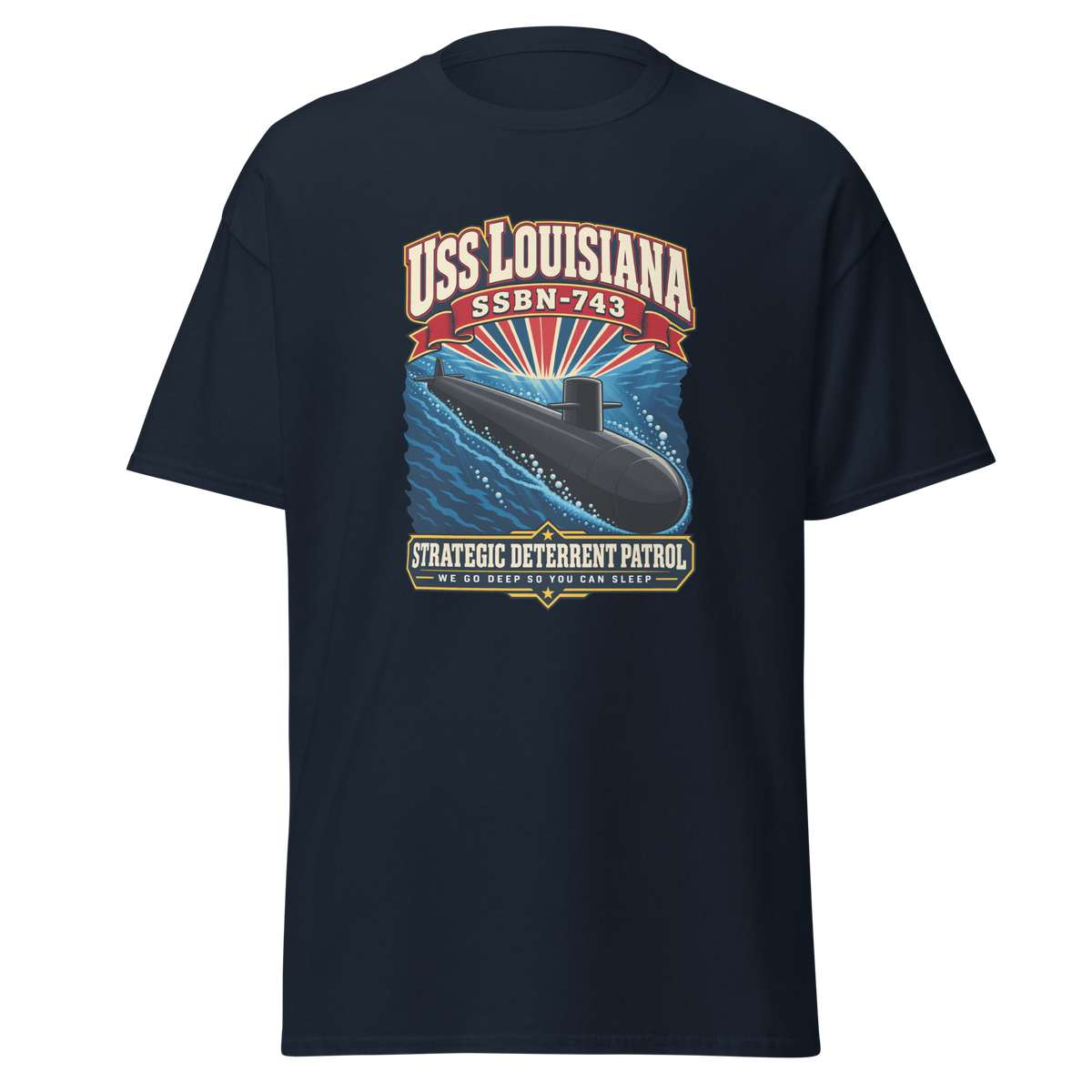 USS Louisiana (SSBN-743) Deterrent Patrol Shirt - Retro