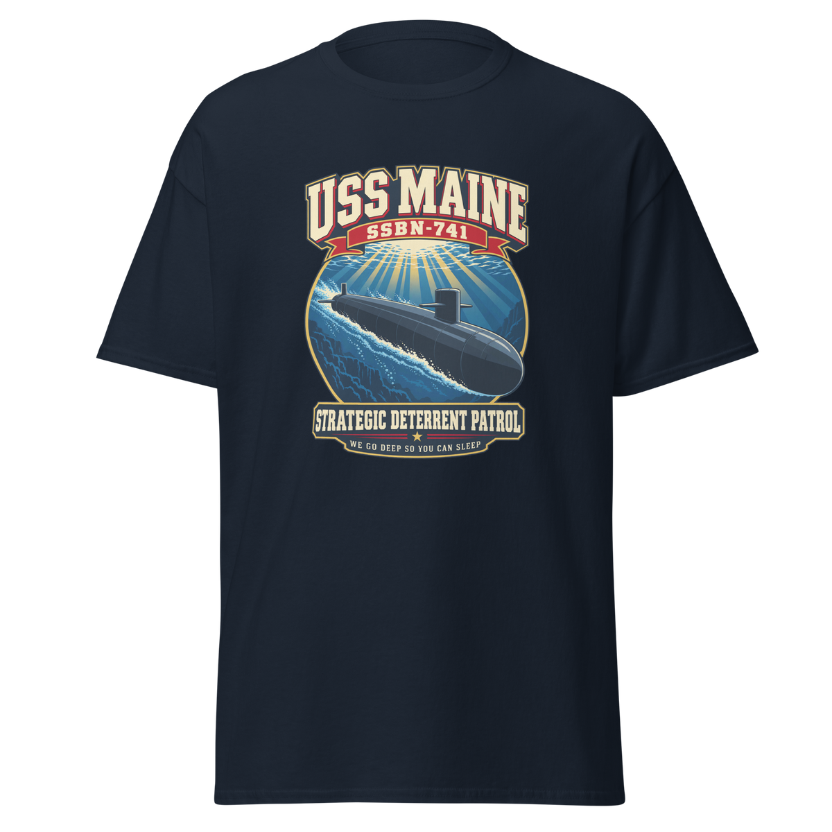 USS Maine (SSBN-741) Deterrent Patrol Shirt - Retro