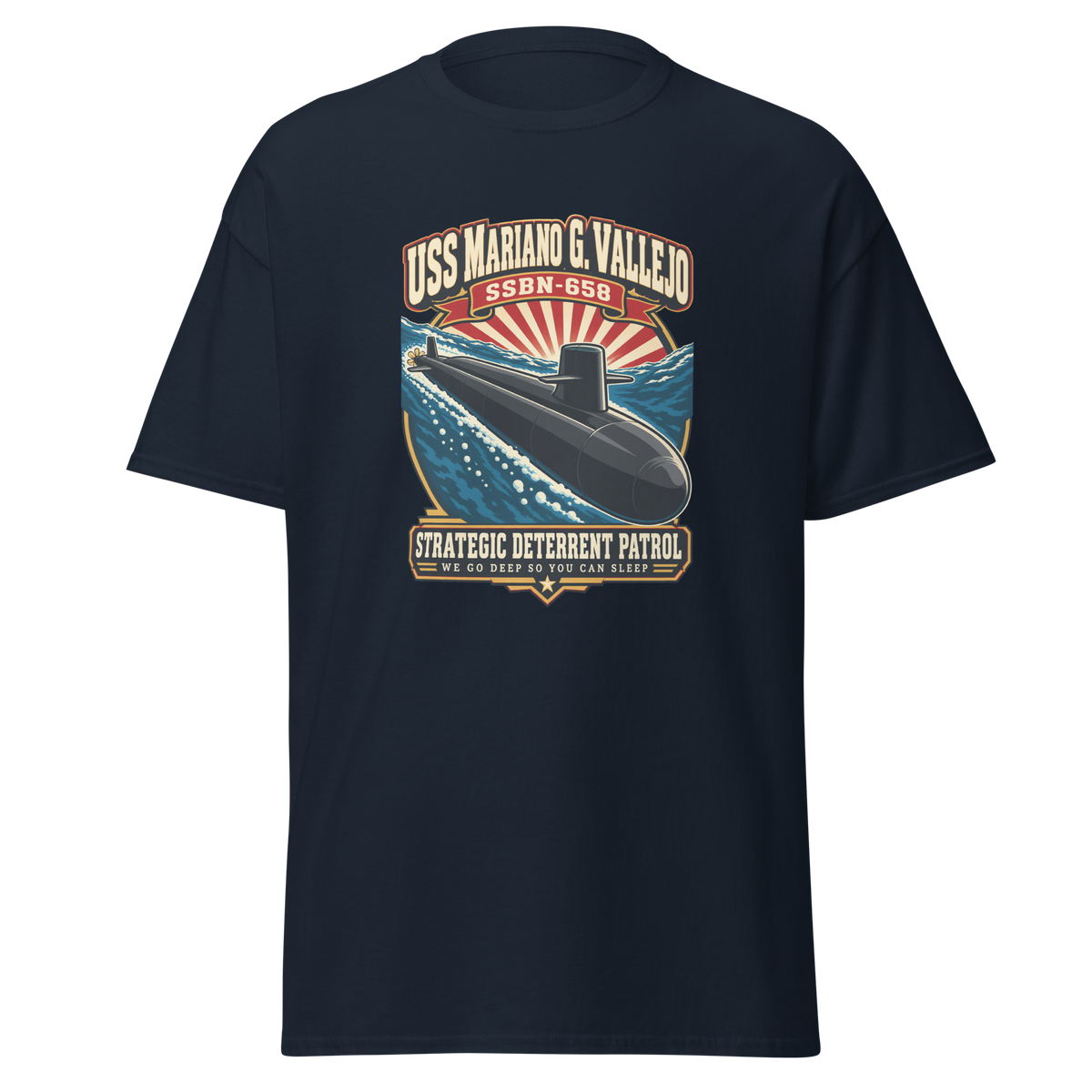 USS Mariano G. Vallejo (SSBN-658) Deterrent Patrol Shirt - Retro