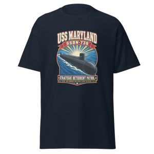USS Maryland (SSBN-738) Deterrent Patrol Shirt - Retro
