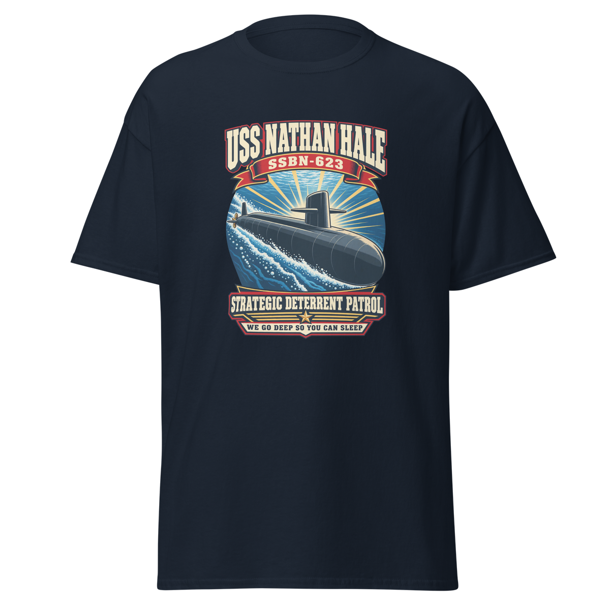 USS Nathan Hale (SSBN-623) Deterrent Patrol Shirt - Retro