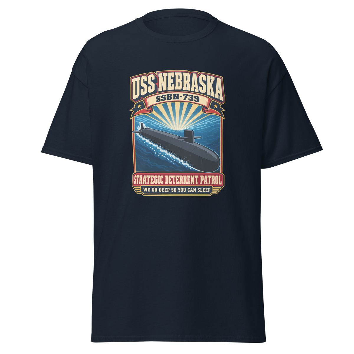 USS Nebraska (SSBN-739) Deterrent Patrol Shirt - Retro