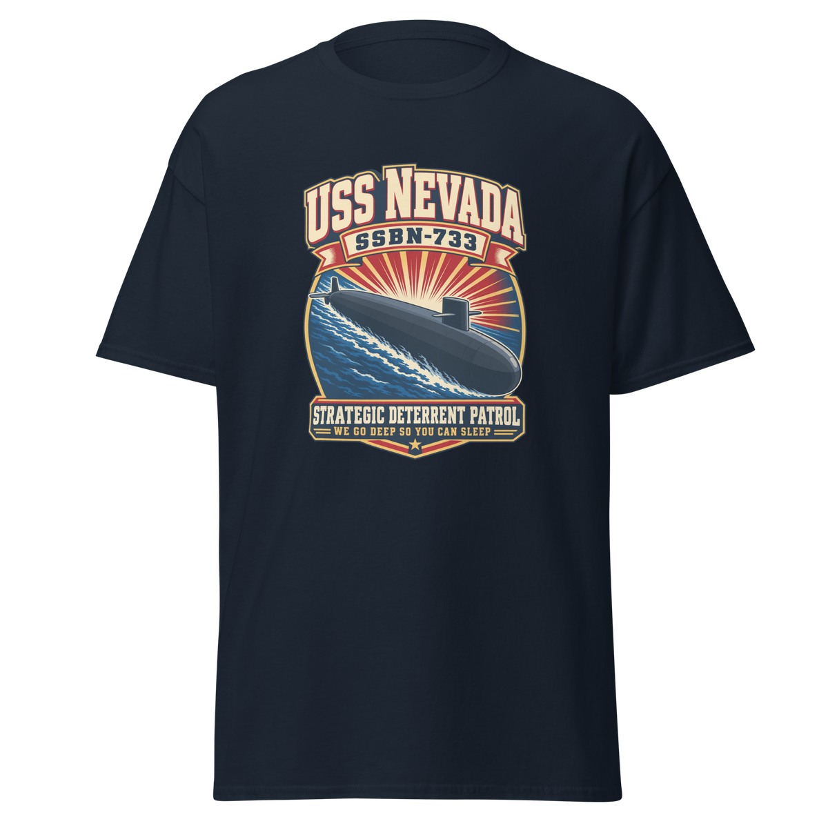 USS Nevada (SSBN-733) Deterrent Patrol Shirt - Retro