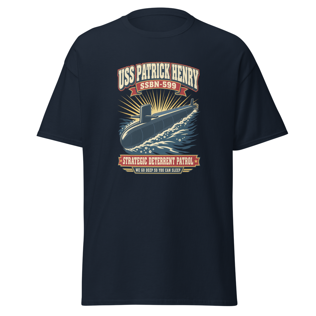 USS Patrick Henry (SSBN-599) Deterrent Patrol Shirt - Retro