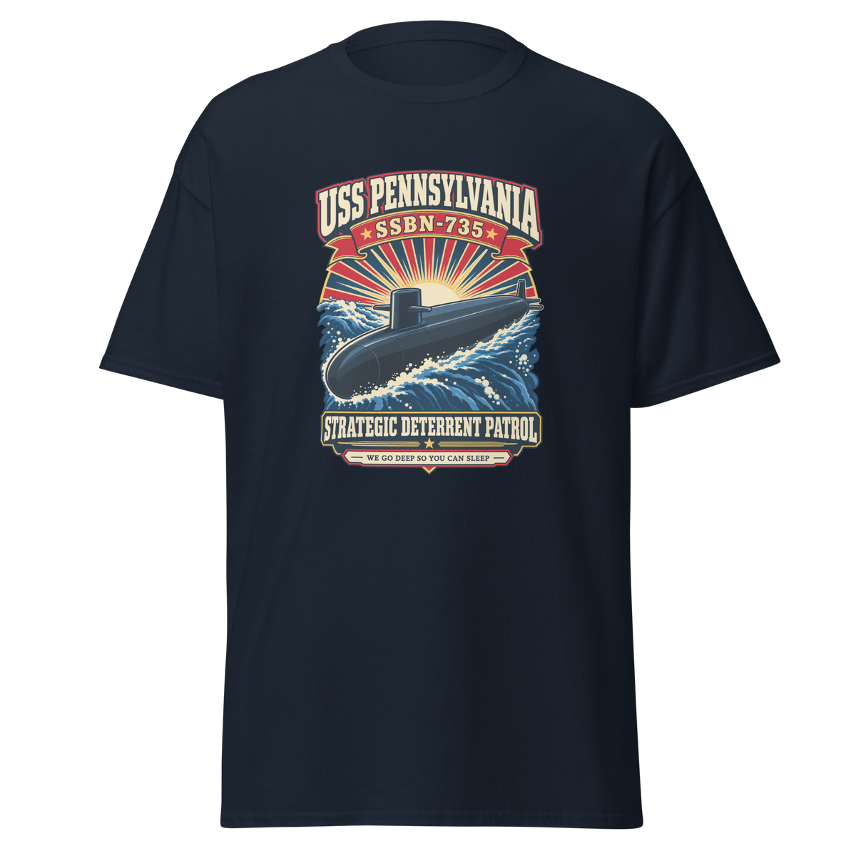 USS Pennsylvania (SSBN-735) Deterrent Patrol Shirt - Retro
