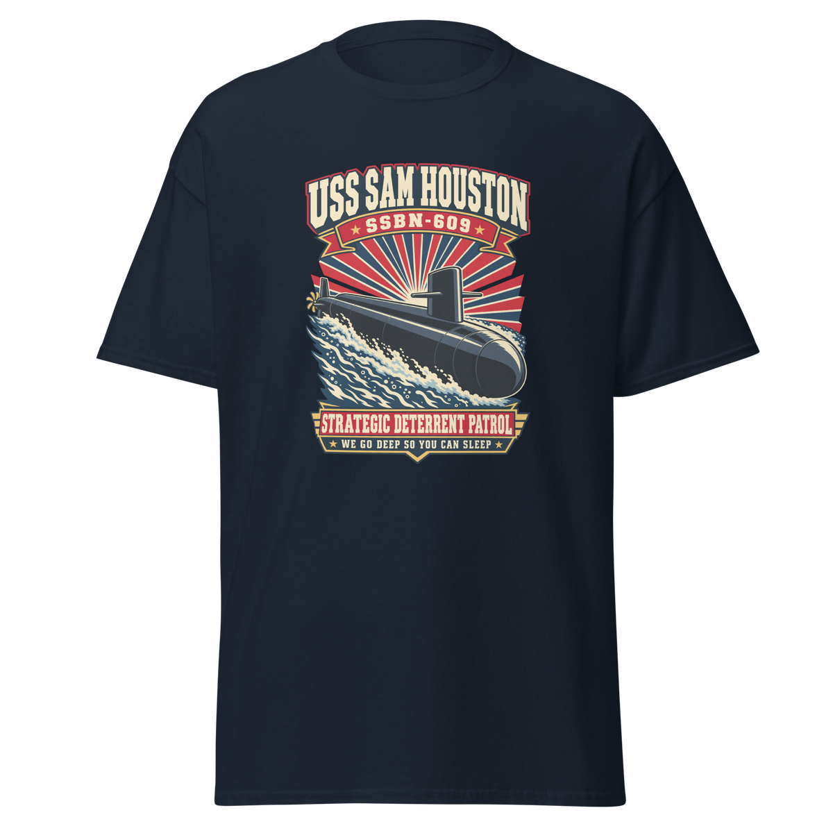 USS Sam Houston (SSBN-609) Deterrent Patrol Shirt - Retro